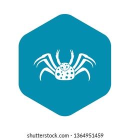Live crab icon. Simple illustration of live crab vector icon for web