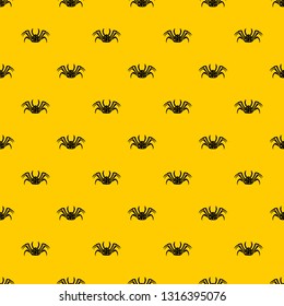 Live crab pattern seamless vector repeat geometric yellow for any design