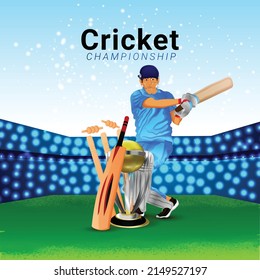 Live cricket tournament match background