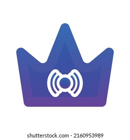 live crown logo gradient design template icon