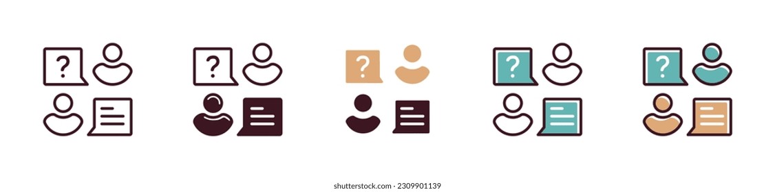conjunto de iconos de asistencia al cliente en directo. ilustración de ayuda de línea directa de asistencia de cliente para vector de web o aplicación empresarial