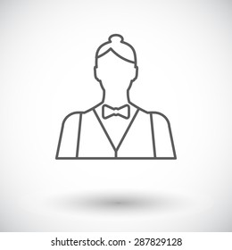 Live Dealer. Single Flat Icon On White Background. Vector Illustration.