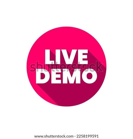 Live demo icon badge label icon design vector