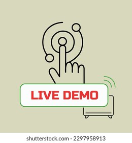 Live Demo Icon Isolated on Background