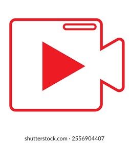 live digital play camera camcorder design black button icon vector . 333