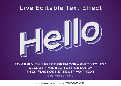 live Editable text effect style Template premium, Simple to use, with simple background, Vector Eps file

