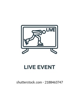 Live Event Icon. Monochrome Simple Digital Marketing Icon For Templates, Web Design And Infographics