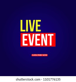 Live Event Vector Template Design Illustration