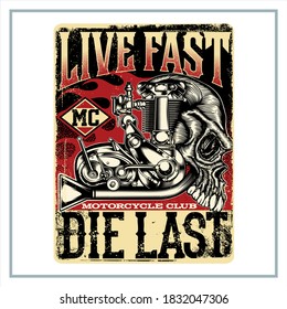 live fast die last graphic