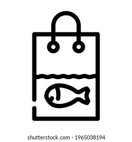 live fish sale line icon vector. live fish sale sign. isolated contour symbol black illustration