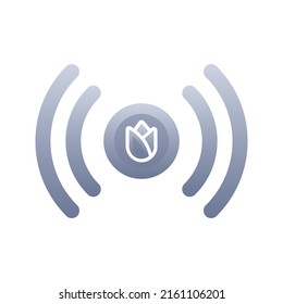 live flower logo gradient design template icon