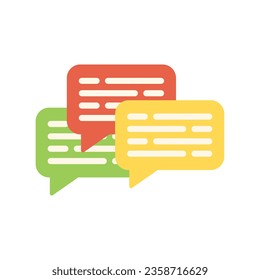 Live forum chat icon flat vector. Online business. Media group isolated