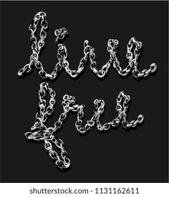live free chrome chain illustration 