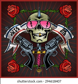 Live Free or Die / Biker Skull design 
