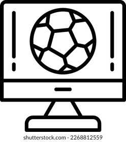 Live Game Line Vector Icon Design