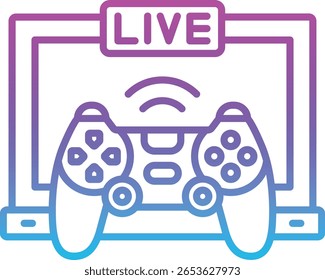 Live gaming vector icon. Can be used for printing, mobile and web applications.
