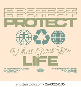 Live green, Environment sustainability quotes t-shirt design, Green living poster graphic, Environmental graphic for print, Ecological and nature phrase typography,  Ecology design