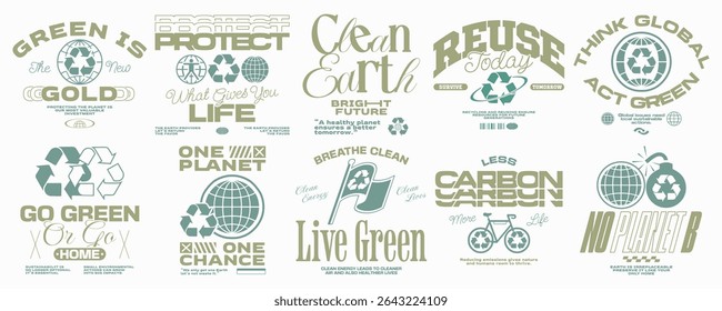 Live green, Environment sustainability quotes t-shirt design, Green living poster graphic, Environmental graphic for print, Ecological and nature phrase typography,  Ecology design