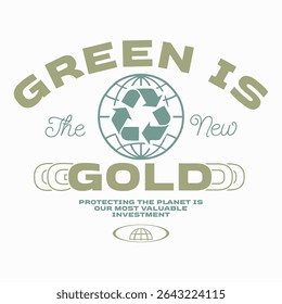 Live green, Environment sustainability quotes t-shirt design, Green living poster graphic, Environmental graphic for print, Ecological and nature phrase typography,  Ecology design