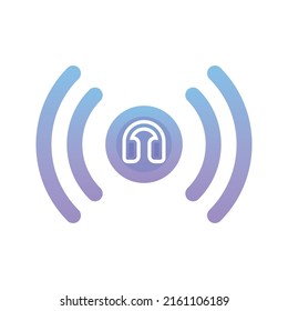 Design-Vorlage für das Logo des Live-Kopfhörers
