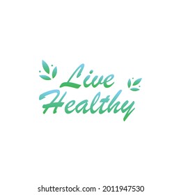 Live healthy banner. Vector illustration