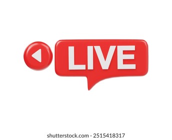 Ilustração de renderização 3d de ícone ao vivo
