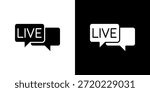 Live icon black and white filled.