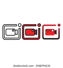 icono en vivo, icono de transmisión en directo en rojo, icono de emisión en directo con varios estilos