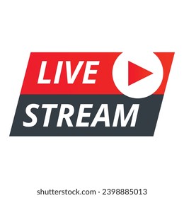 Live Ikone Cartoon Vektor. Online-TV-Stream. Radiospielveranstaltung