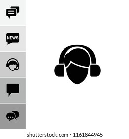 Live icon. collection of 6 live filled icons such as chat. editable live icons for web and mobile.