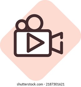 Live icon, illustration, vector on a white background.
