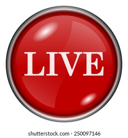 Live icon. Internet button on white background. 