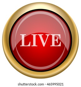 Live icon. Internet button on white background. EPS10 vector.

