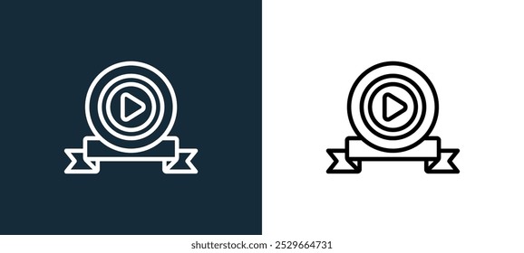 live icon isolated on white and black colors. live outline linear vector icon from streaming collection for mobile apps, web and ui.