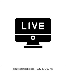 icono en vivo con vektor aislado y fondo transparente.