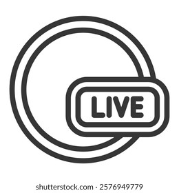 Live Icon Lineal Style Vector Illustration