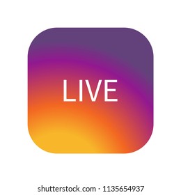 Live icon  on gradient color background vector icon. Simple element illustration. Live  on gradient color background symbol design. Can be used for web and mobile.