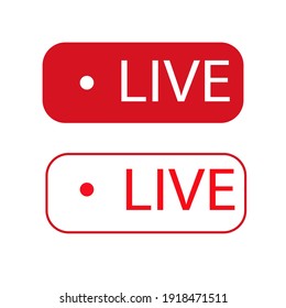 Live Icon On White Background, Vector Illustration