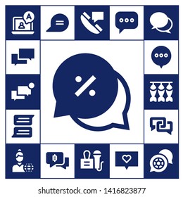 live icon set. 17 filled live icons.  Simple modern icons about  - Chat, Dried fish, News reporter, Press