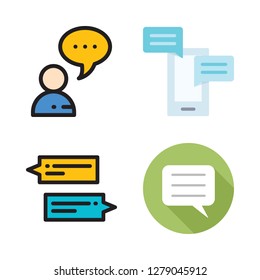 live icon set. vector set about chat icons set.