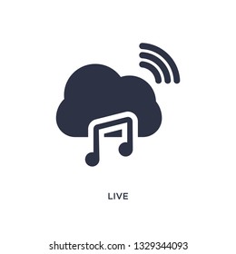 live icon. Simple element illustration from discotheque concept. live editable symbol design on white background. Can be use for web and mobile.