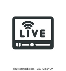 Live icon. Solid glyph series icon