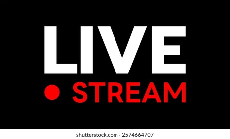 Live icon streaming button, Online stream, Vector illustration