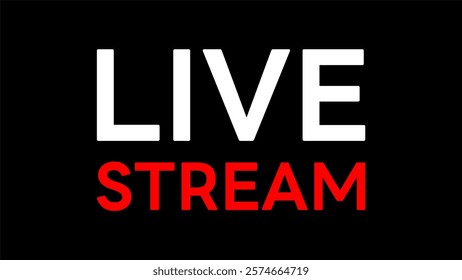 Live icon streaming button, Online stream, Vector illustration