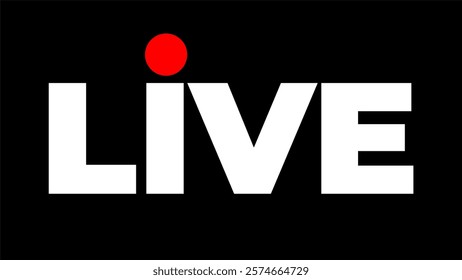 Live icon streaming button, Online stream, Vector illustration