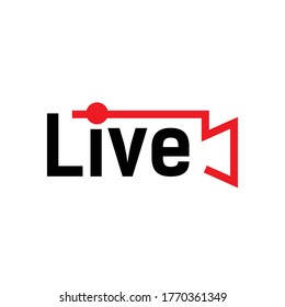 Live icon, Live streaming sign vector graphic