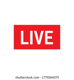 Live-Symbol, Live-Streaming-Zeichen, Vektorgrafik