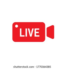 Live icon, Live streaming sign vector graphic