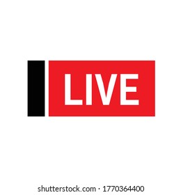 Live icon, Live streaming sign vector graphic