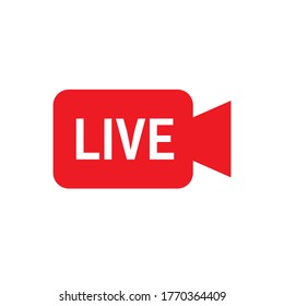 Icono activo, gráfico vectorial de señal de streaming en vivo
